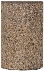 Grier Abrasives - Type 18, 1-1/2" Max Diam, 2-1/2" Head Thickness, 16 Grit Square Tip Plug - Aluminum Oxide, Very Coarse Grade, 3/8-24 Shank Thread - Exact Tooling