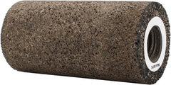 Grier Abrasives - Type 18, 1-1/2" Max Diam, 3" Head Thickness, 24 Grit Square Tip Plug - Aluminum Oxide, Very Coarse Grade, 5/8-11 Shank Thread - Exact Tooling