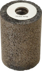 Grier Abrasives - Type 18, 2" Max Diam, 3" Head Thickness, 16 Grit Square Tip Plug - Aluminum Oxide, Very Coarse Grade, 5/8-11 Shank Thread - Exact Tooling