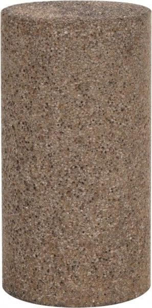 Grier Abrasives - Type 18, 2" Max Diam, 4" Head Thickness, 20 Grit Square Tip Plug - Aluminum Oxide, Very Coarse Grade, 5/8-11 Shank Thread - Exact Tooling