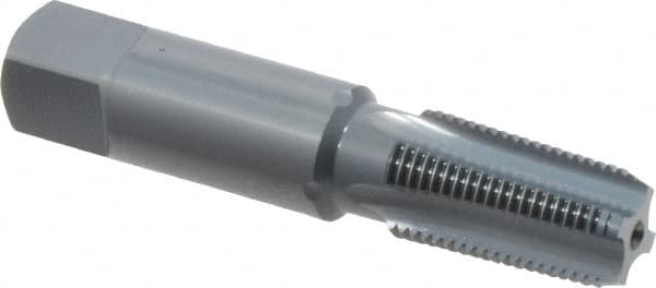 OSG - 1/8-27 NPTF Thread, 4 Flute Standard Pipe Tap - 2-1/8" OAL, 3/4" Thread Length, 7/16" Shank Diam, Oxide Finish, High Speed Steel - Exact Tooling