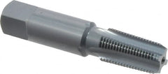 OSG - 1/8-27 NPTF Thread, 4 Flute Standard Pipe Tap - 2-1/8" OAL, 3/4" Thread Length, 7/16" Shank Diam, Oxide Finish, High Speed Steel - Exact Tooling