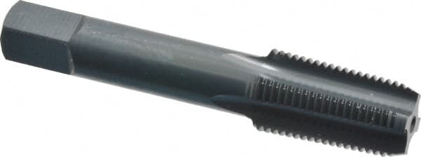 OSG - 1/8-27 NPTF Thread, 4 Flute Standard Pipe Tap - 2-1/8" OAL, 3/4" Thread Length, 5/16" Shank Diam, Oxide Finish, High Speed Steel - Exact Tooling
