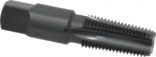 OSG - 1/4-18 NPTF Thread, 4 Flute Standard Pipe Tap - 2-7/16" OAL, 1-1/16" Thread Length, 9/16" Shank Diam, Oxide Finish, High Speed Steel - Exact Tooling