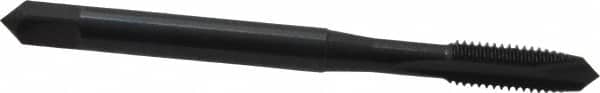 OSG - M5x0.80 Metric Coarse, 2 Flute, Oxide Finish, High Speed Steel Spiral Point Tap - Plug Chamfer, Right Hand Thread, 2-3/8" OAL, 7/8" Thread Length, 0.194" Shank Diam, 6H Class of Fit, Series 142 - Exact Tooling