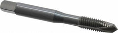 OSG - M8x1.25 Metric Coarse, 2 Flute, Oxide Finish, High Speed Steel Spiral Point Tap - Plug Chamfer, Right Hand Thread, 2-23/32" OAL, 1-1/8" Thread Length, 0.318" Shank Diam, 6H Class of Fit, Series 142 - Exact Tooling