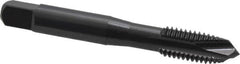 OSG - M10x1.50 Metric Coarse, 3 Flute, Oxide Finish, High Speed Steel Spiral Point Tap - Plug Chamfer, Right Hand Thread, 2-15/16" OAL, 1-1/4" Thread Length, 0.381" Shank Diam, 6H Class of Fit, Series 142 - Exact Tooling