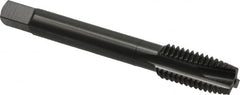 OSG - M12x1.75 Metric Coarse, 3 Flute, Oxide Finish, High Speed Steel Spiral Point Tap - Plug Chamfer, Right Hand Thread, 3-3/8" OAL, 1-21/32" Thread Length, 0.367" Shank Diam, 6H Class of Fit, Series 142 - Exact Tooling