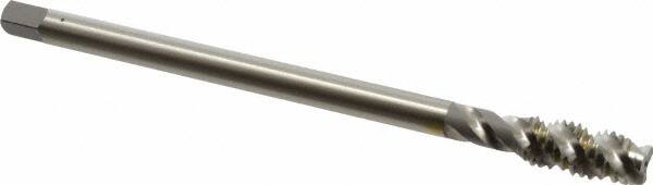 OSG - 7/16-14 UNC 3 Flute H3 Bright Finish High Speed Steel Spiral Flute Extension Tap - Plug Chamfer, 6" OAL, 3B Class of Fit - Exact Tooling