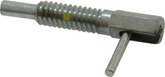 Gibraltar - 1/4-20, 0.8" Thread Length, 0.16" Plunger Diam, 0.5 Lb Init to 2.5 Lb Final End Force, Steel Locking L Handle Plunger - 1-1/4" Body Length, 0.8" Length Under Head, Locking Element, 0.38" Plunger Projection - Exact Tooling