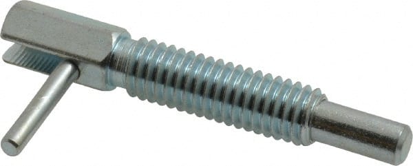 Gibraltar - 3/8-16, 1.18" Thread Length, 1/4" Plunger Diam, 0.75 Lb Init to 3.75 Lb Final End Force, Steel Locking L Handle Plunger - 2" Body Length, 1.31" Length Under Head, 0.56" Plunger Projection - Exact Tooling