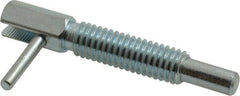 Gibraltar - 3/8-16, 1.18" Thread Length, 1/4" Plunger Diam, 0.75 Lb Init to 3.75 Lb Final End Force, Steel Locking L Handle Plunger - 2" Body Length, 1.31" Length Under Head, 0.56" Plunger Projection - Exact Tooling