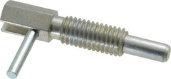 Gibraltar - 1/2-13, 1.1" Thread Length, 0.31" Plunger Diam, 1 Lb Init to 5 Lb Final End Force, Steel Locking L Handle Plunger - 2.11" Body Length, 1-1/4" Length Under Head, Locking Element, 3/4" Plunger Projection - Exact Tooling