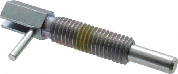 Gibraltar - 5/8-11, 1.82" Thread Length, 0.38" Plunger Diam, 1 Lb Init to 5 Lb Final End Force, Steel Locking L Handle Plunger - 3.05" Body Length, 2" Length Under Head, Locking Element, 1" Plunger Projection - Exact Tooling