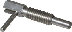 Gibraltar - 1/2-13, 1.1" Thread Length, 0.31" Plunger Diam, 1 Lb Init to 5 Lb Final End Force, Stainless Steel Locking L Handle Plunger - 2.11" Body Length, 1-1/4" Length Under Head, 3/4" Plunger Projection - Exact Tooling