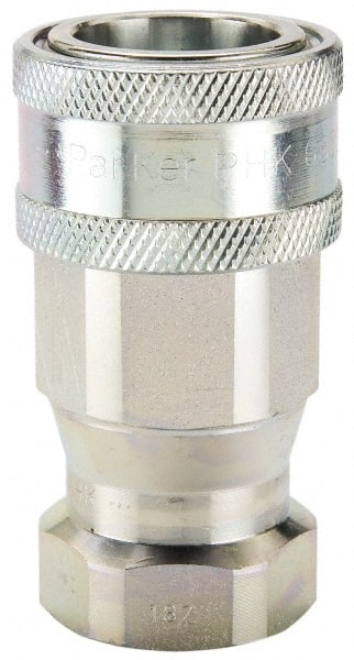 Parker - 3/4-16 SAE Steel Hydraulic Hose O-Ring Boss Coupler & Female Fitting - 4,000 psi - Exact Tooling