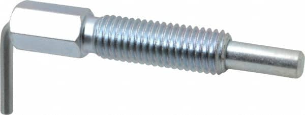 Gibraltar - 5/8-11, 1.82" Thread Length, 0.38" Plunger Diam, 1 Lb Init to 5 Lb Final End Force, Steel L Handle Plunger - 3.05" Body Length, 2" Length Under Head, 1" Plunger Projection - Exact Tooling