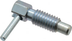 Gibraltar - 3/8-16, 0.62" Thread Length, 1/4" Plunger Diam, 0.25 Lb Init to 1.25 Lb Final End Force, Steel Locking L Handle Plunger - 1.13" Body Length, 3/4" Length Under Head, 0.3" Plunger Projection - Exact Tooling
