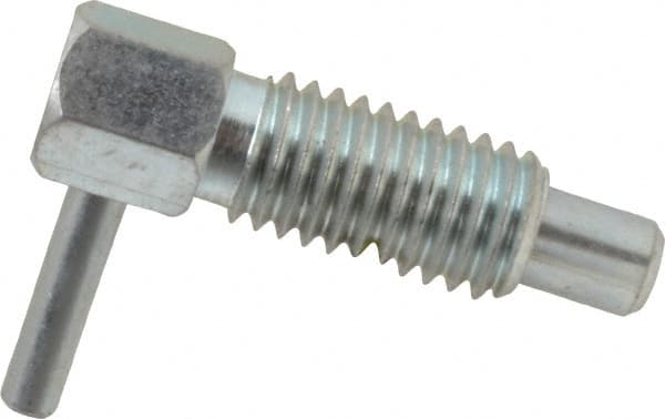 Gibraltar - 1/2-13, 0.85" Thread Length, 0.31" Plunger Diam, 0.5 Lb Init to 2 Lb Final End Force, Steel Locking L Handle Plunger - 1-1/2" Body Length, 1" Length Under Head, Locking Element, 0.4" Plunger Projection - Exact Tooling