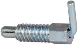 Gibraltar - 1/4-20, 1/2" Thread Length, 0.16" Plunger Diam, 0.12 Lb Init to 0.5 Lb Final End Force, Steel L Handle Plunger - 3/4" Body Length, 1/2" Length Under Head, 0.2" Plunger Projection - Exact Tooling