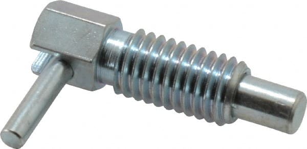 Gibraltar - 1/2-13, 0.85" Thread Length, 0.31" Plunger Diam, 0.5 Lb Init to 2 Lb Final End Force, Steel L Handle Plunger - 1-1/2" Body Length, 1" Length Under Head, 0.4" Plunger Projection - Exact Tooling