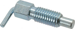 Gibraltar - 5/8-11, 1.07" Thread Length, 0.38" Plunger Diam, 0.75 Lb Init to 2.5 Lb Final End Force, Steel L Handle Plunger - 1.88" Body Length, 1-1/4" Length Under Head, 1/2" Plunger Projection - Exact Tooling