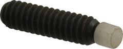 Gibraltar - 1/4-20, 1" OAL, Alloy Steel, Swivel Pad - Delrin Pad, Black Oxide Finish, 0.185" Pad Diam, 27/32" Thread Length, 7.5° Swivel Angle, 1/8" Hex Key - Exact Tooling
