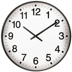 Infinity Insttruments - 17 Inch Diameter, White Face, Dial Wall Clock - Standard Display, Black Case, Runs on AA Battery - Exact Tooling