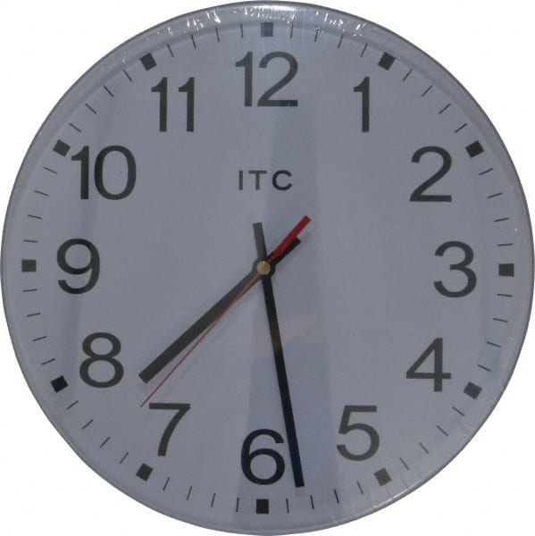 Infinity Insttruments - 11-1/2 Inch Diameter, White Face, Dial Wall Clock - Bold Display, White Case, Runs on AA Battery - Exact Tooling