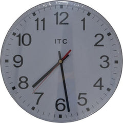 Infinity Insttruments - 11-1/2 Inch Diameter, White Face, Dial Wall Clock - Bold Display, White Case, Runs on AA Battery - Exact Tooling
