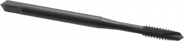 OSG - #6-32 UNC, 2 Flute, Oxide Finish, Vanadium High Speed Steel Spiral Point Tap - Plug Chamfer, Right Hand Thread, 2" OAL, 11/16" Thread Length, 0.141" Shank Diam, 2B Class of Fit, Series 300 - Exact Tooling
