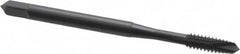 OSG - #6-32 UNC, 2 Flute, Oxide Finish, Vanadium High Speed Steel Spiral Point Tap - Plug Chamfer, Right Hand Thread, 2" OAL, 11/16" Thread Length, 0.141" Shank Diam, 2B Class of Fit, Series 300 - Exact Tooling