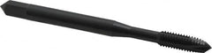 OSG - #10-32 UNF, 3 Flute, Oxide Finish, Vanadium High Speed Steel Spiral Point Tap - Plug Chamfer, Right Hand Thread, 2-3/8" OAL, 7/8" Thread Length, 0.194" Shank Diam, 2B Class of Fit, Series 300 - Exact Tooling