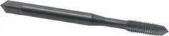 OSG - #10-32 UNF, 3 Flute, Oxide Finish, Vanadium High Speed Steel Spiral Point Tap - Plug Chamfer, Right Hand Thread, 2-3/8" OAL, 7/8" Thread Length, 0.194" Shank Diam, Series 300 - Exact Tooling