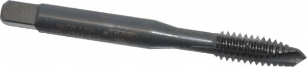 OSG - 1/4-20 UNC, 3 Flute, Oxide Finish, Vanadium High Speed Steel Spiral Point Tap - Plug Chamfer, Right Hand Thread, 2-1/2" OAL, 1" Thread Length, 0.255" Shank Diam, Series 300 - Exact Tooling