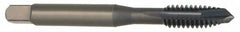 OSG - 1/4-20 UNC, 3 Flute, Oxide Finish, Vanadium High Speed Steel Spiral Point Tap - Plug Chamfer, Right Hand Thread, 2-1/2" OAL, 1" Thread Length, 0.255" Shank Diam, 3B Class of Fit, Series 300 - Exact Tooling