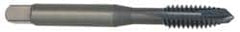 OSG - #10-32 UNF, 3 Flute, Oxide Finish, Vanadium High Speed Steel Spiral Point Tap - Plug Chamfer, Right Hand Thread, 2-3/8" OAL, 7/8" Thread Length, 0.194" Shank Diam - Exact Tooling