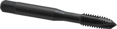 OSG - 5/16-18 UNC, 3 Flute, Oxide Finish, Vanadium High Speed Steel Spiral Point Tap - Plug Chamfer, Right Hand Thread, 2-23/32" OAL, 1-1/8" Thread Length, 0.318" Shank Diam, 3B Class of Fit, Series 300 - Exact Tooling