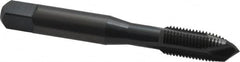OSG - 3/8-24 UNF, 3 Flute, Oxide Finish, Vanadium High Speed Steel Spiral Point Tap - Plug Chamfer, Right Hand Thread, 2-15/16" OAL, 1-1/4" Thread Length, 0.381" Shank Diam, 3B Class of Fit, Series 300 - Exact Tooling