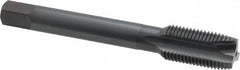 OSG - 1/2-20 UNF, 3 Flute, Oxide Finish, Vanadium High Speed Steel Spiral Point Tap - Plug Chamfer, Right Hand Thread, 3-3/8" OAL, 1-21/32" Thread Length, 0.367" Shank Diam, 3B Class of Fit, Series 300 - Exact Tooling
