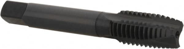 OSG - 5/8-11 UNC, 3 Flute, Oxide Finish, Vanadium High Speed Steel Spiral Point Tap - Plug Chamfer, Right Hand Thread, 3-13/16" OAL, 1-13/16" Thread Length, 0.48" Shank Diam, 2B Class of Fit, Series 300 - Exact Tooling
