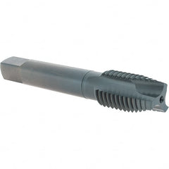 OSG - 3/4-10 UNC, 3 Flute, Oxide Finish, Vanadium High Speed Steel Spiral Point Tap - Plug Chamfer, Right Hand Thread, 4-1/4" OAL, 2" Thread Length, 0.59" Shank Diam, Series 300 - Exact Tooling