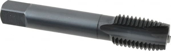 OSG - 7/8-9 UNC, 3 Flute, Oxide Finish, Vanadium High Speed Steel Spiral Point Tap - Plug Chamfer, Right Hand Thread, 4-11/16" OAL, 2-7/32" Thread Length, 0.697" Shank Diam, 3B Class of Fit, Series 300 - Exact Tooling