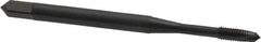 OSG - #2-56 UNC, H2, 2 Flutes, Plug Chamfer, Oxide Finish, Vanadium High Speed Steel Spiral Point STI Tap - 1-3/4" OAL, 0.141" Shank Diam, 7/16" Thread Length, 0.11" Square Size, Series 301 - Exact Tooling