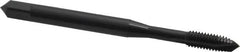 OSG - #6-32 UNC, H2, 3 Flutes, Plug Chamfer, Oxide Finish, Vanadium High Speed Steel Spiral Point STI Tap - 2" OAL, 0.141" Shank Diam, 11/16" Thread Length, 0.11" Square Size, Series 301 - Exact Tooling