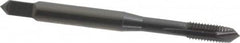 OSG - #8-32 UNC, H3, 3 Flutes, Plug Chamfer, Oxide Finish, Vanadium High Speed Steel Spiral Point STI Tap - 2-1/8" OAL, 0.168" Shank Diam, 3/4" Thread Length, 0.131" Square Size, Series 301 - Exact Tooling