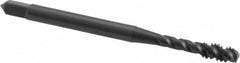 OSG - #6-32 UNC 3 Flute Modified Bottoming Spiral Flute Tap - Vanadium High Speed Steel, Oxide Finish, 2" OAL, Right Hand Flute, Right Hand Thread, Oversize, H5, Series 303 - Exact Tooling