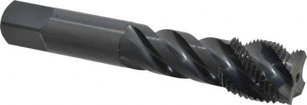 OSG - 7/8-14 UNF 4 Flute 3B Modified Bottoming Spiral Flute Tap - Vanadium High Speed Steel, Oxide Finish, 4-11/16" OAL, Right Hand Flute, Right Hand Thread, H4, Series 303 - Exact Tooling