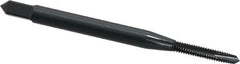 OSG - #2-56 UNC, 2 Flute, Oxide Finish, Powdered Metal Spiral Point Tap - Plug Chamfer, Right Hand Thread, 1-3/4" OAL, 7/16" Thread Length, 0.141" Shank Diam, 2B Class of Fit, Series 312 - Exact Tooling