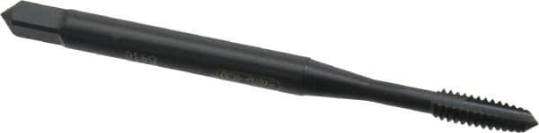OSG - #4-40 UNC, 2 Flute, Oxide Finish, Powdered Metal Spiral Point Tap - Plug Chamfer, Right Hand Thread, 1-7/8" OAL, 9/16" Thread Length, 0.141" Shank Diam, 2B/3B Class of Fit, Series 312 - Exact Tooling